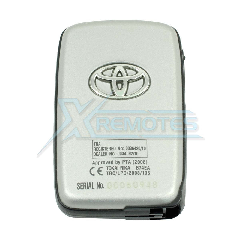 XRemotes - Genuine Toyota Land Cruiser Prado Smart Key 2010+ B74EA 433MHz 89904-60751 89904-60762 - 