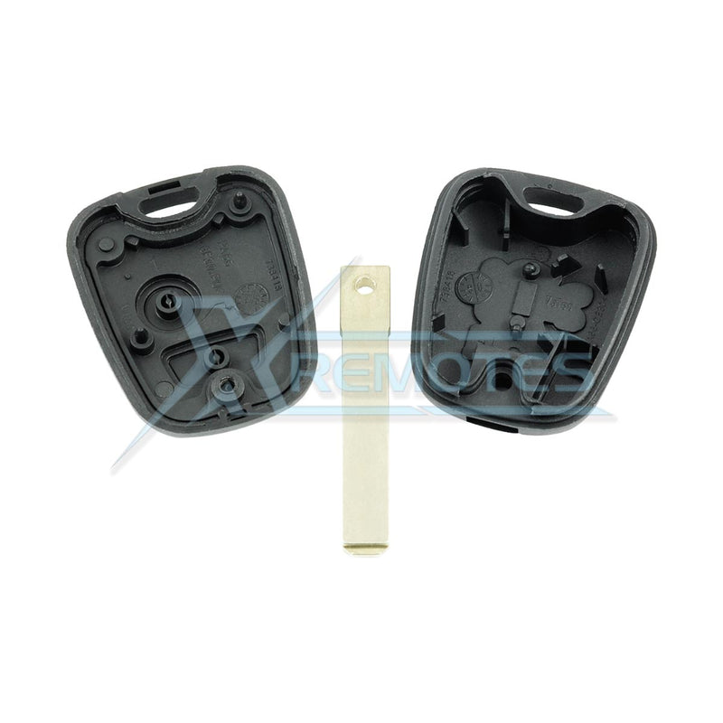 XRemotes - Peugeot Remote Key Cover 2003+ 2Buttons HU83 / VA2 - XR-1749 Remote Shell XRemotes