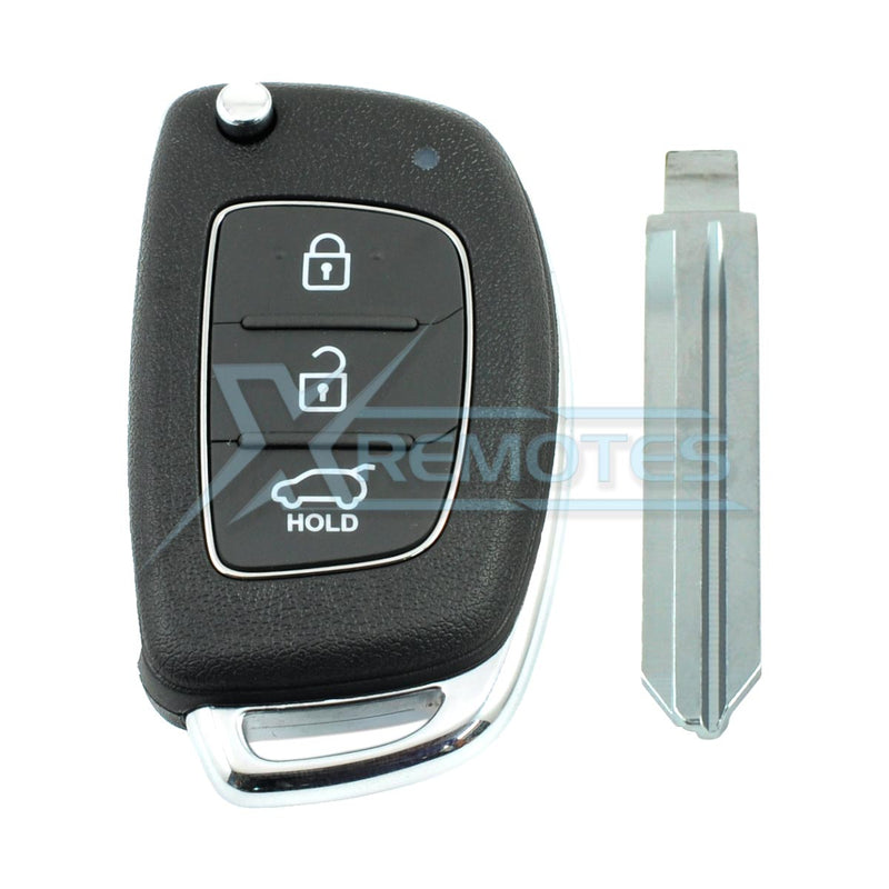 XRemotes - Genuine Hyundai I10 2013+ Flip Remote 3Buttons OKA-865T 433MHz 95430-B4000 - XR-2228-KB 