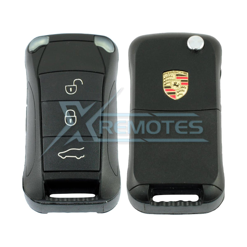 XRemotes - Porsche Cayenne Flip Remote Cover 2003+ HU66 - XR-2512 Porsche, Remotes Shells