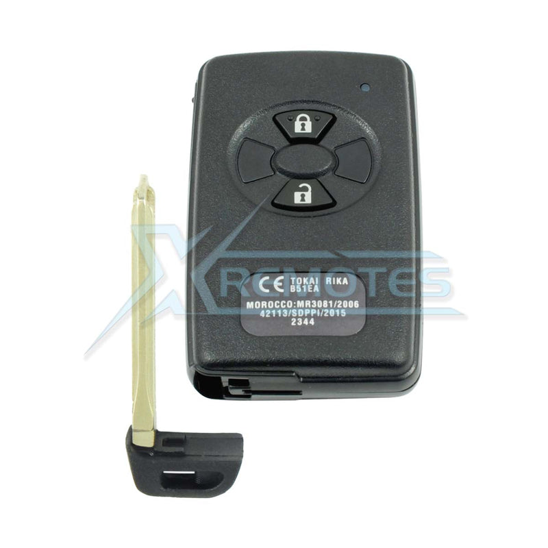 XRemotes - Genuine Toyota Corolla Auris Rav4 Yaris 2006+ Smart Key 2Buttons B51EA 433MHz 89904-52071