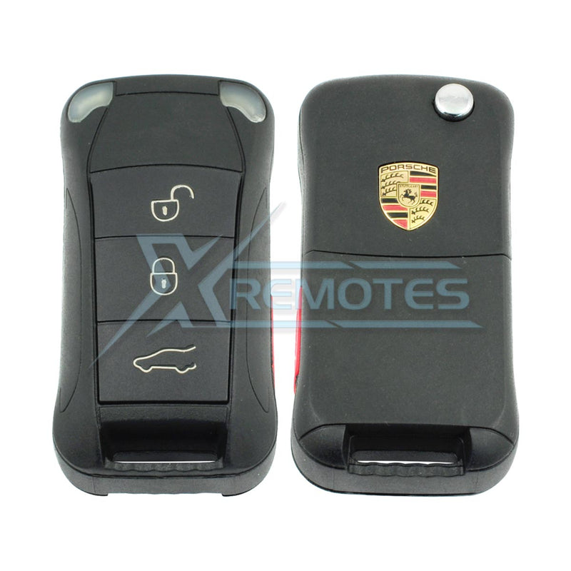 XRemotes - Porsche Cayenne Flip Remote Cover 2003+ HU66 - XR-2971 Porsche, Remotes Shells