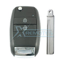 XRemotes - Genuine Kia Picanto 2013+ Flip Remote 2Buttons 4D-60 433MHz 95430-1Y600 - XR-3001-KB Kia,