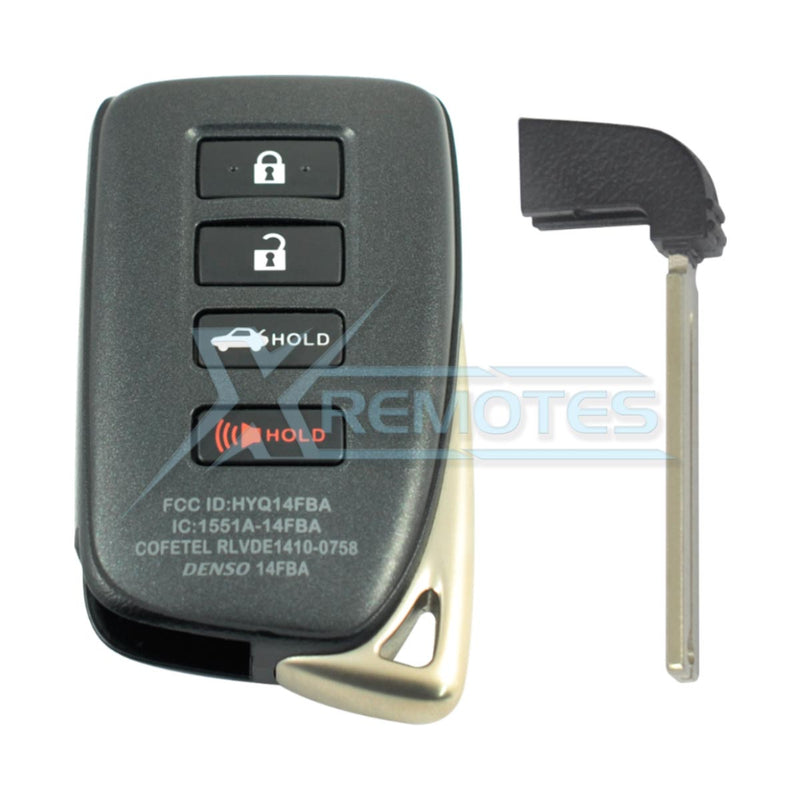 XRemotes - Genuine Lexus ES300H ES350 GS350 GS450H Smart Key 2013+ HYQ14FBA 315MHz 89904-30G90 - 