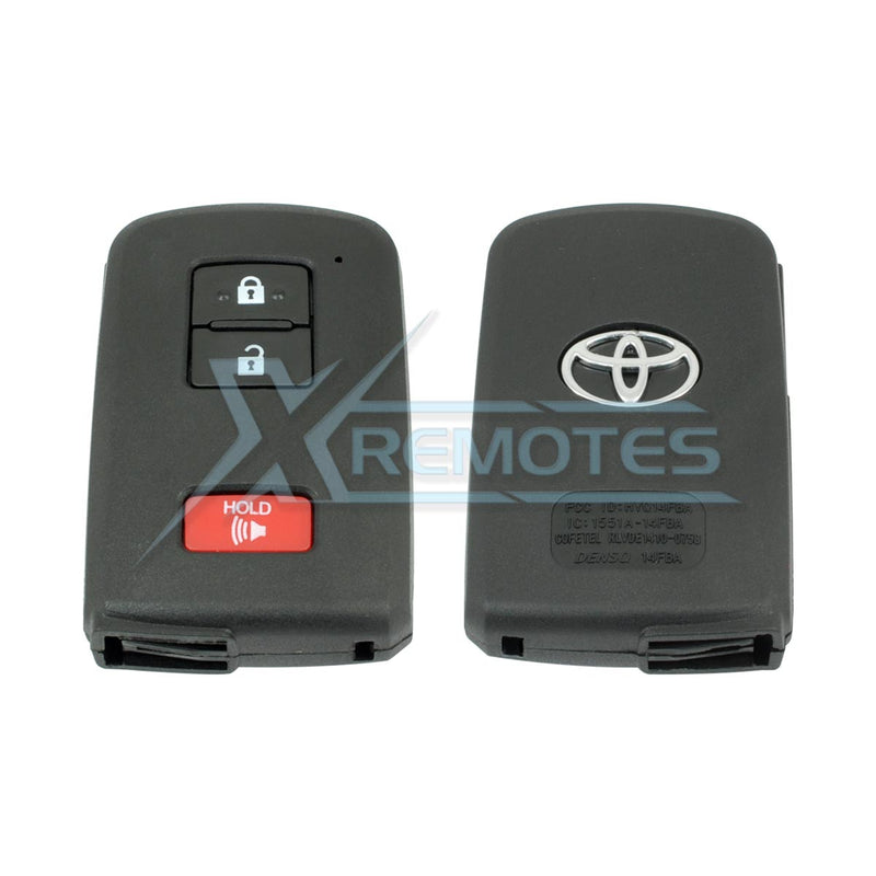 XRemotes - Toyota Smart Key Cover Camry Corolla Rav4 Land Cruiser 2011+ - XR-4085 Smart Keys Shells,