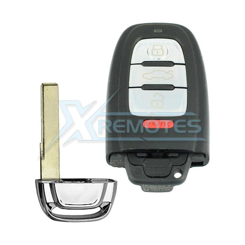 XRemotes - Genuine Audi Smart Key A4 A5 A6 A8 Q5 2008+ 4Buttons 315MHz 8T0959754A - XR-4155-KB Audi,