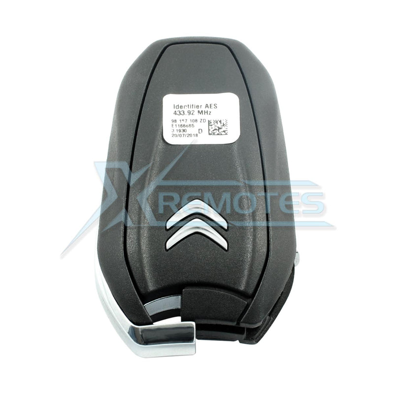 XRemotes - Genuine Citroen C3 C4 Smart Key 2017+ IM2A 433MHz 98 167 108 ZD - XR-4387 Smart Key 