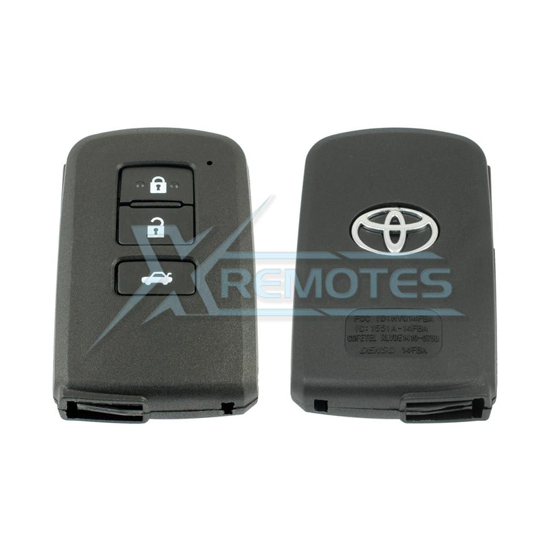 XRemotes - Toyota Smart Key Cover Camry Corolla Rav4 Land Cruiser 2011+ - XR-4615 Smart Keys Shells,