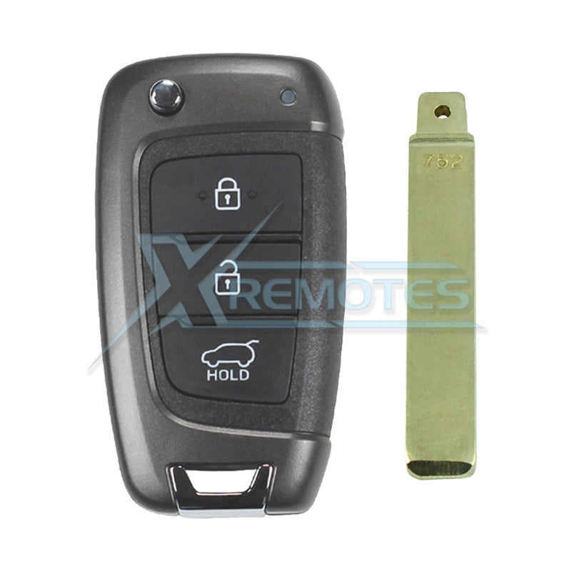 XRemotes - Genuine Hyundai Kona 2017+ Flip Remote 3Buttons OKA-450T 4D-60 433MHz 95430-J9800 - 