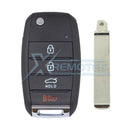 XRemotes - Genuine Kia Rio Remote Key 2018+ 4Buttons NYOSYEC4TX1611 95430-H9700 - XR-4862-KB Remote 
