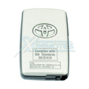 XRemotes - Genuine Toyota Previa Smart Key 2007+ B52EA P1-D4 433MHz 89904-28121 89904-28125 - XR-759