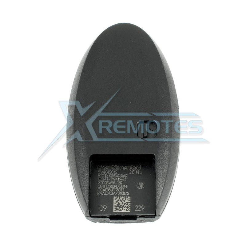 XRemotes - Genuine Nissan Murano 370Z Smart Key 2009+ 3Buttons KR55WK49622 PCF7952A 315MHz 